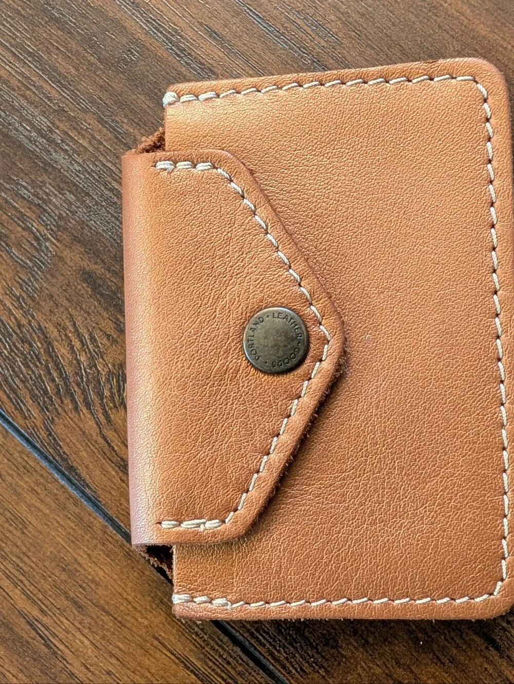 EUC Portland Leather Goods Company Lovebug Genuine Leather Credit Card Wallet